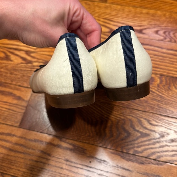 J Crew Kiki ballet flats navy cream cap toe size 7.5 NWOB - Picture 6 of 9